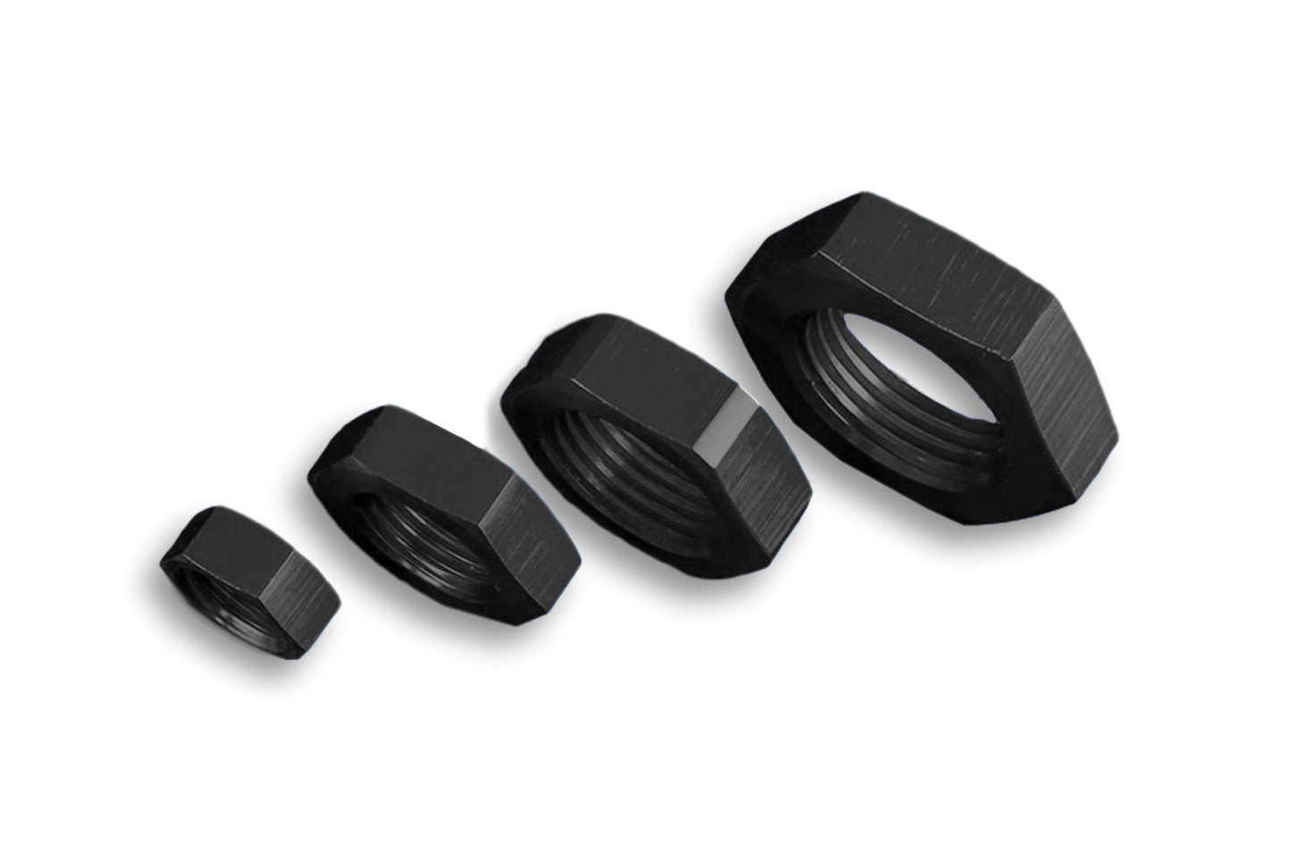 Racor AN-4 (7/16 UNF) JIC, Tuerca Hexagonal, Manguera Aceite Combustible, Negro