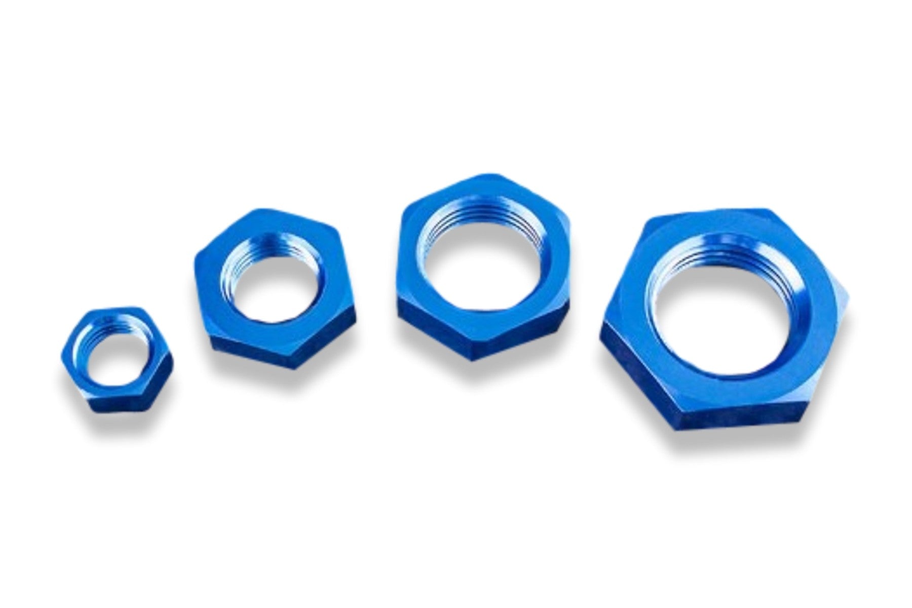 Racor AN-4 (7/16 UNF) JIC, Tuerca Hexagonal, Manguera de Combustible, Azul