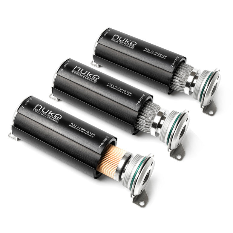 Nuke Performance Filtro de Combustible 10 Micras AN-10 - Acero Inox. Soldado - Imagen 4