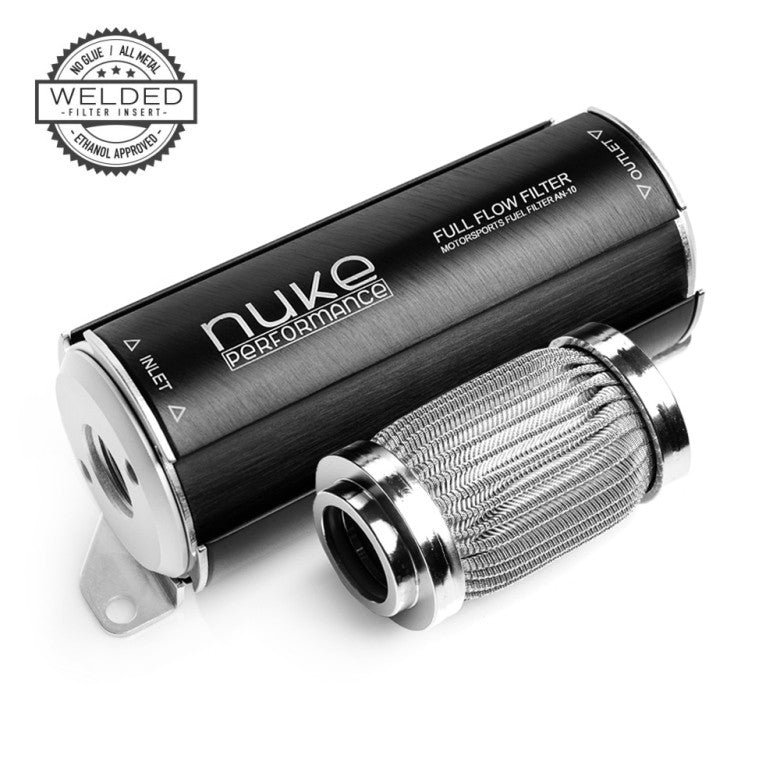 Nuke Performance Filtro de Combustible 100 micras AN-10 - Acero Inoxidable Soldado - Imagen 2