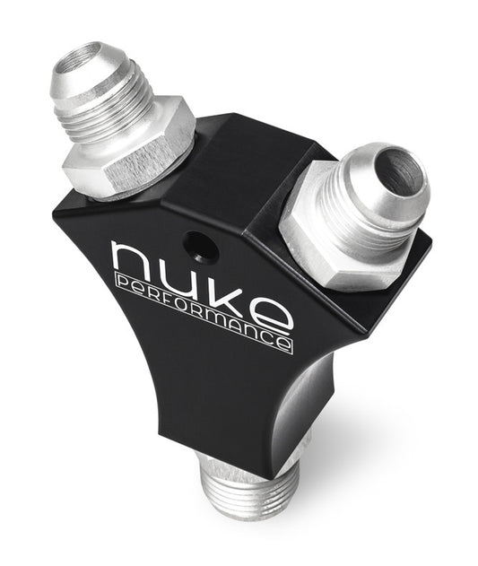 Nuke Performance: Adaptador Y-Block con 2x AN-8 y 1x AN-10