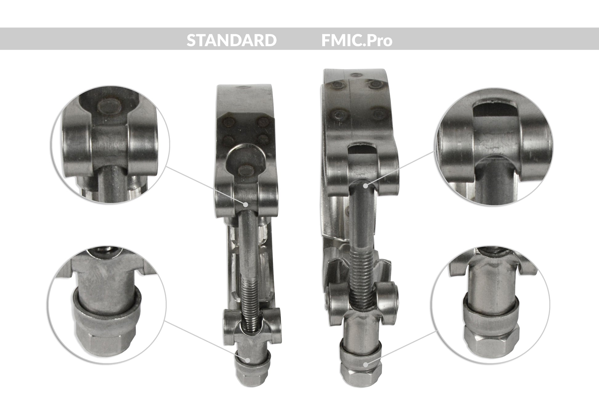 Abrazadera V-BAND FMIC PRO 63mm (2.5") - Imagen 3