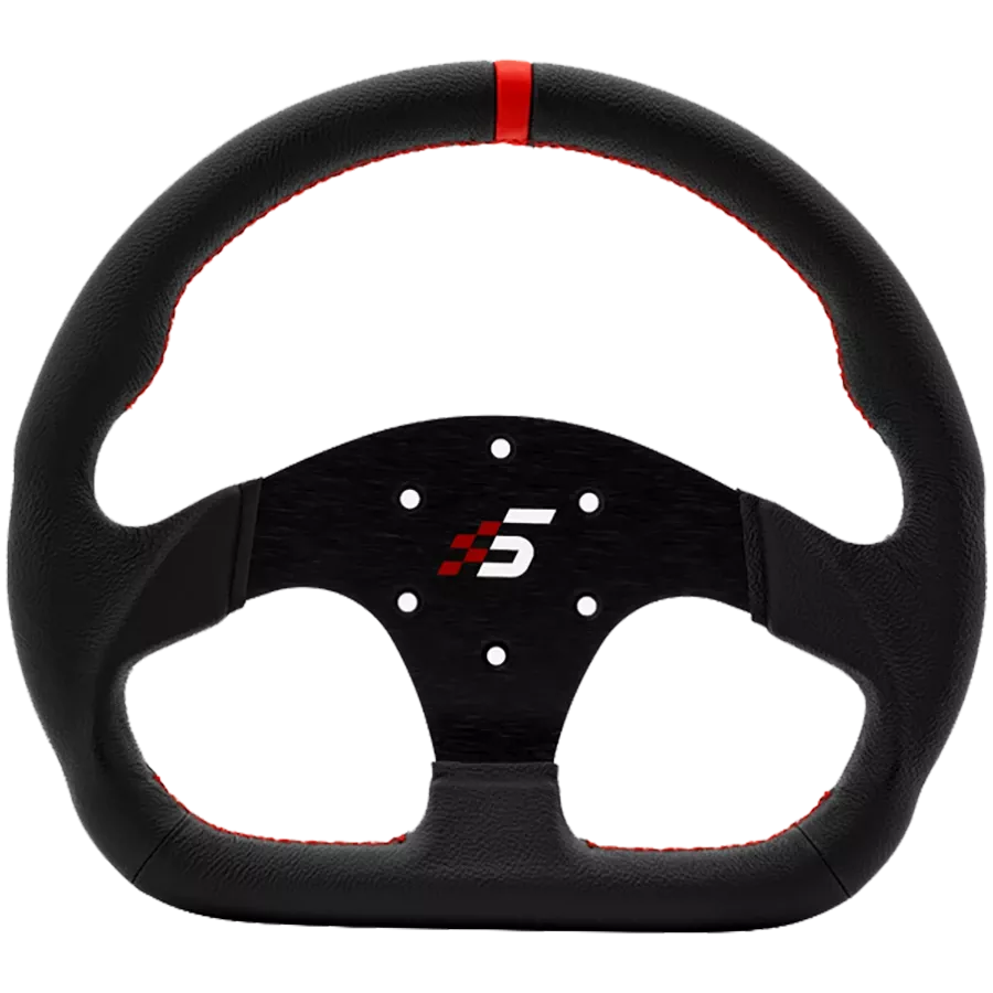 Volante Deportivo Profesional de Cuero en Forma de D 325mm SIMAGIC Simracing