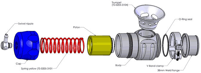 Válvula Blow Off Turbosmart TS-0205-1300 Supersonic - Imagen 3