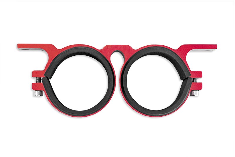 Soporte de Montaje Doble para Bomba de Combustible 60MM Rojo