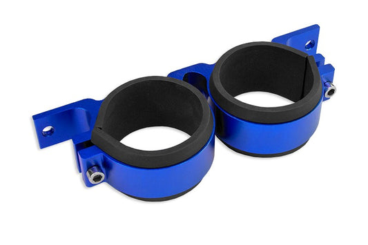 Soporte Montaje Doble Bomba Combustible 60MM Azul