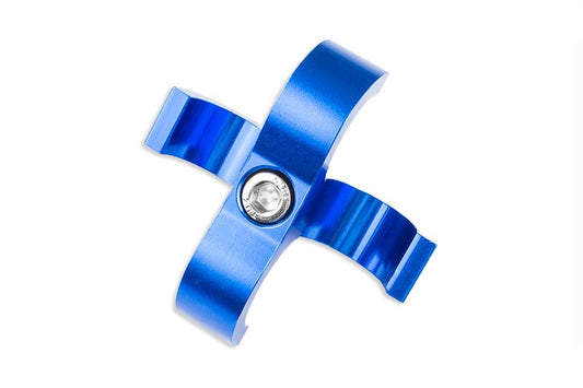 Abrazadera Doble AN12 Azul Para Mangueras/Cables de Combustible
