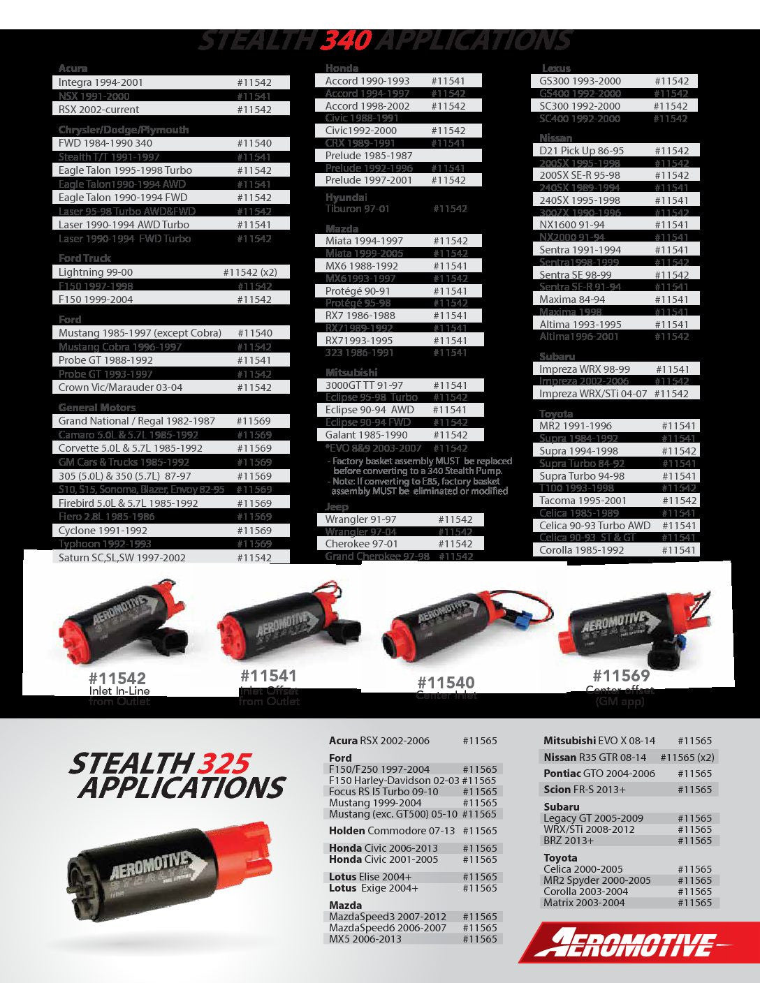 Bomba de Combustible Aeromotive 325 lph Stealth (P/N 11165) - Imagen 3