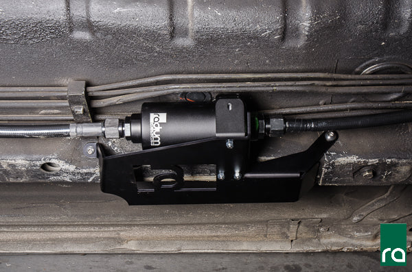 Kit de Fontanería para Soporte Bomba Mitsubishi EVO 7-8-9, Filtro Inox Radium Engineering - Imagen 2