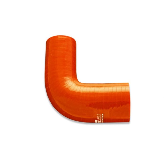 Codo Reductor de Silicona 90° 48/63mm Naranja