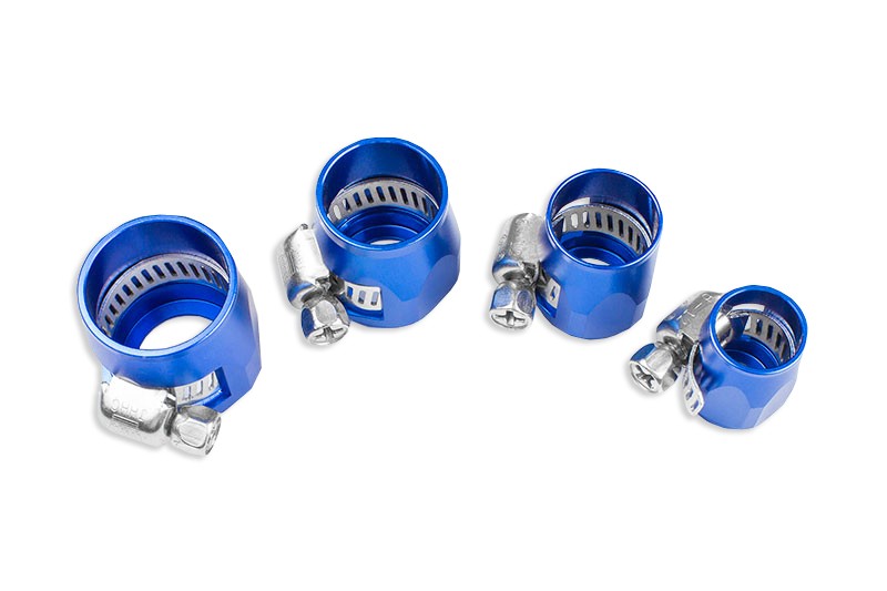 Racor AN -12 AN12 25mm, Manguera de Goma, Abrazadera, Azul - Imagen 3