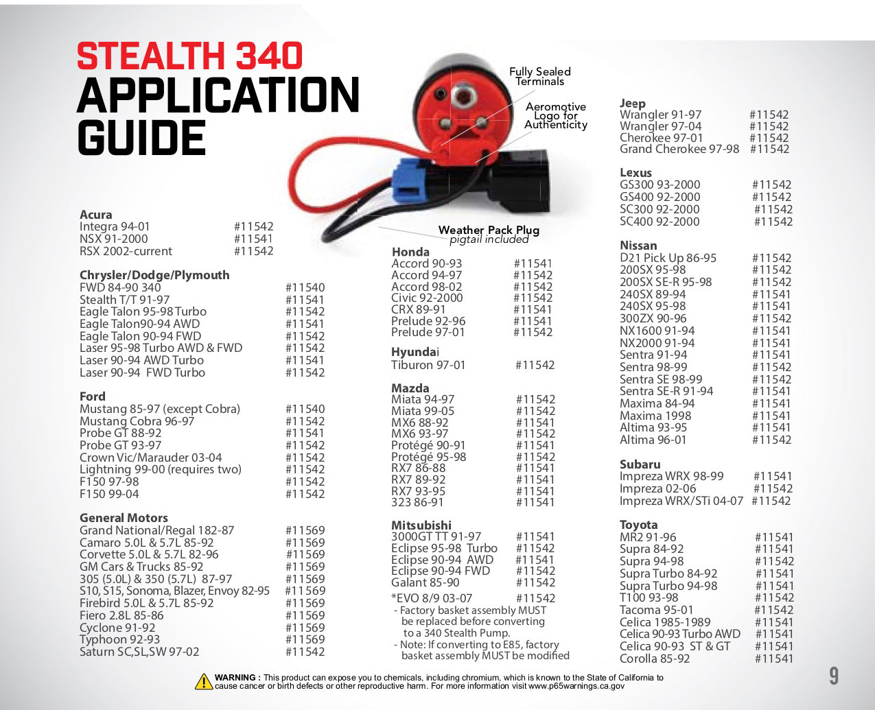 Bomba de Combustible Aeromotive 11569 340 Stealth GM 340 lph - Imagen 4