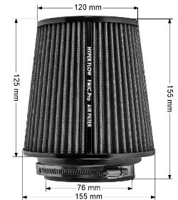 Filtro de Aire Cónico FMIC.Pro Longitud 125mm Diámetro 76mm - Imagen 3