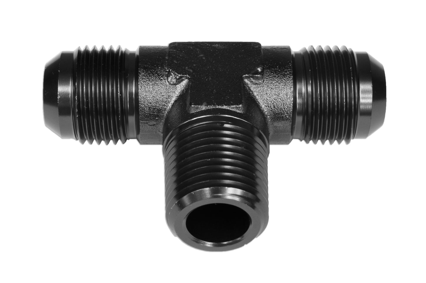 Tee Macho/Macho/Macho AN10-7/8 NPT-AN01 Negro - Imagen 2