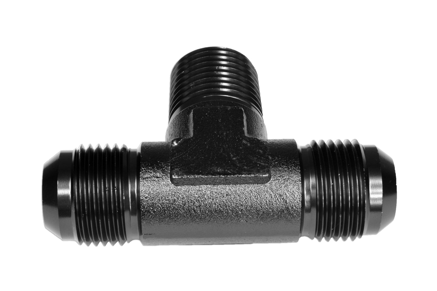 Tee Macho/Macho/Macho AN6-1/8 NPT-AN6 Negro - Imagen 2