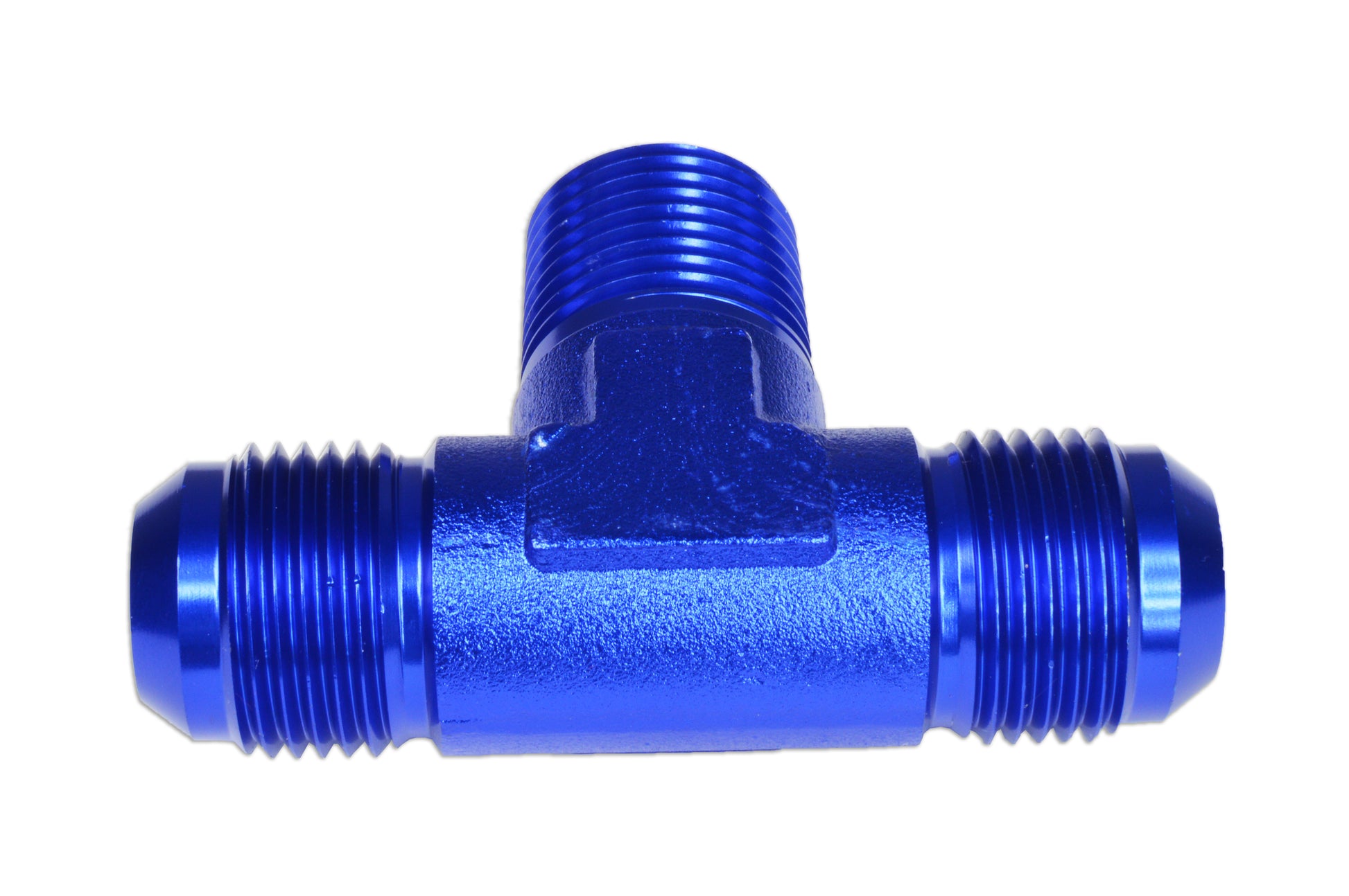 Tee Macho/Macho/Macho AN6-1/8 NPT-AN6 Azul - Imagen 2