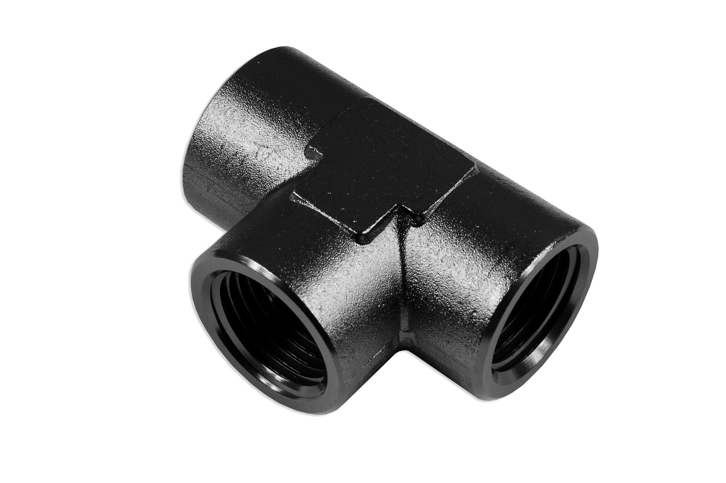 Tee Hembra/Hembra/Hembra 1/2 NPT Negro