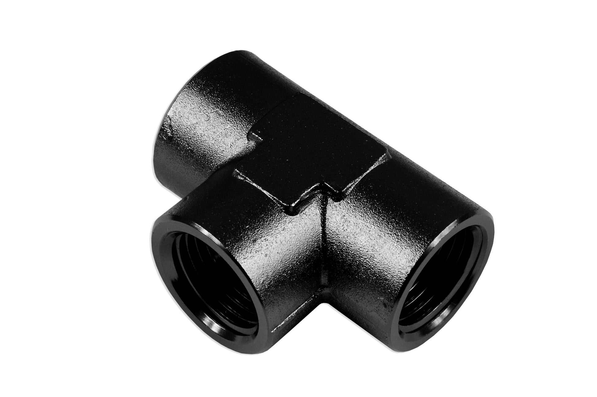 Tee Hembra/Hembra/Hembra 1/4 NPT Negro - Imagen 2