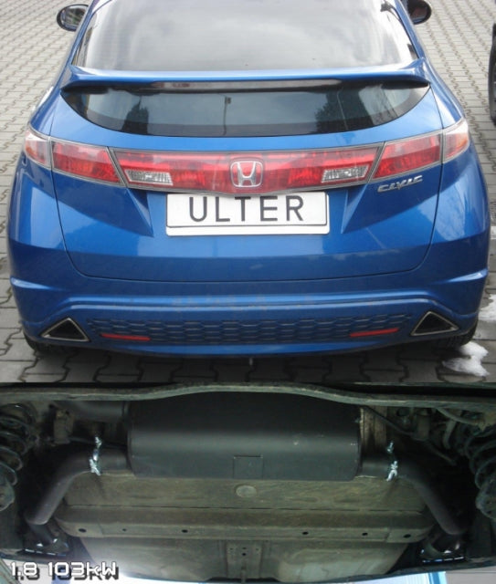 Escape Deportivo con Silenciador para HONDA Civic VIII HATCHBACK 2006-2011 - Imagen 2