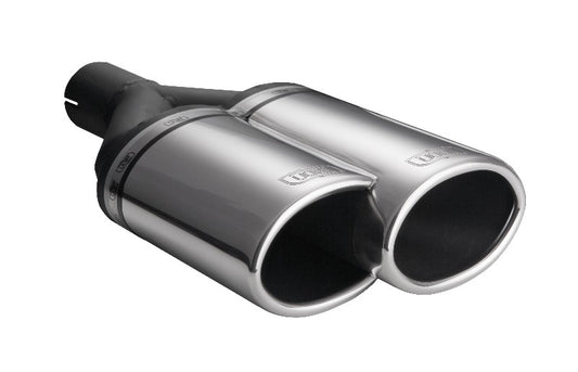 Cola de Escape Universal Ovalada 220x80mm, Longitud 220mm, Diámetro Montaje 50mm