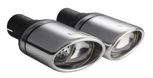 Cola de Escape Universal Ovalada 120x80mm, Longitud 120mm, Diámetro Montaje 60mm