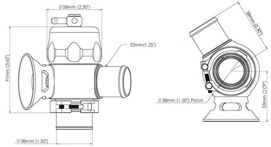 Válvula Blow Off Universal Doble Canal 4/6 Cilindros