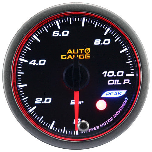 Nuevo Indicador de Presión de Aceite Auto Gauge Serie Peak 60mm Ámbar
