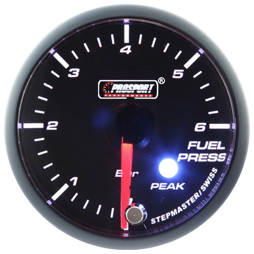 Indicador Presión Combustible Prosport Stepper Motor Peak Series 52mm Verde - Imagen 2