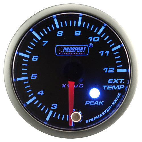 Indicador EGT Prosport Serie Peak 52mm Azul con Motor Paso a Paso