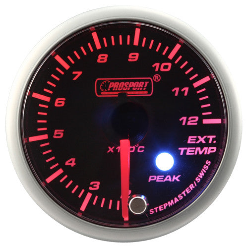 Indicador EGT Prosport Serie Peak 52mm Ámbar Motor Paso a Paso