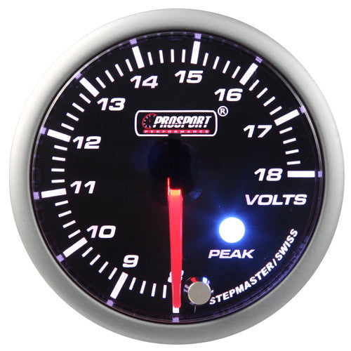 Indicador de Voltaje Prosport Stepper Motor Peak Series 52mm Ámbar - Imagen 2
