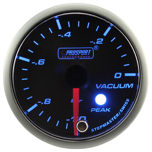 Indicador de Vacío Prosport, Motor Paso a Paso, Serie Peak Azul