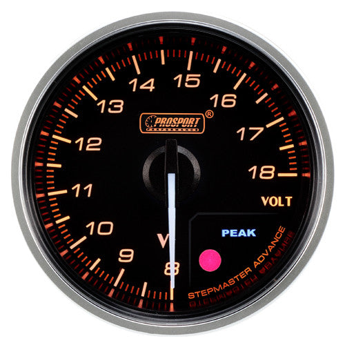 Indicador de Voltaje Prosport Premium 60mm Ámbar