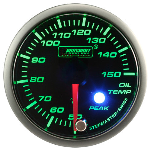 Indicador Temperatura Aceite Prosport Serie Peak 52mm Verde - Imagen 2